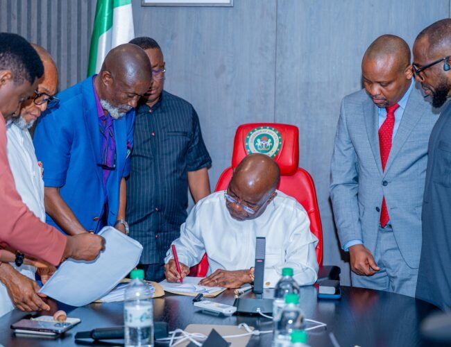 Gov Otti Signs 2026 Appropriation  Bill Into Law.
